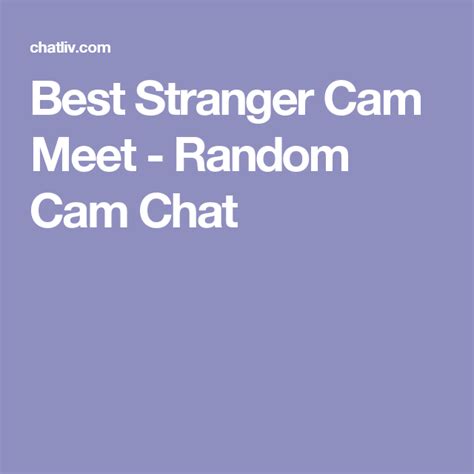 strangercams|Chatrandom